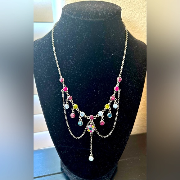 Elegant Multicolor Gemstone Necklace - Picture 1 of 3